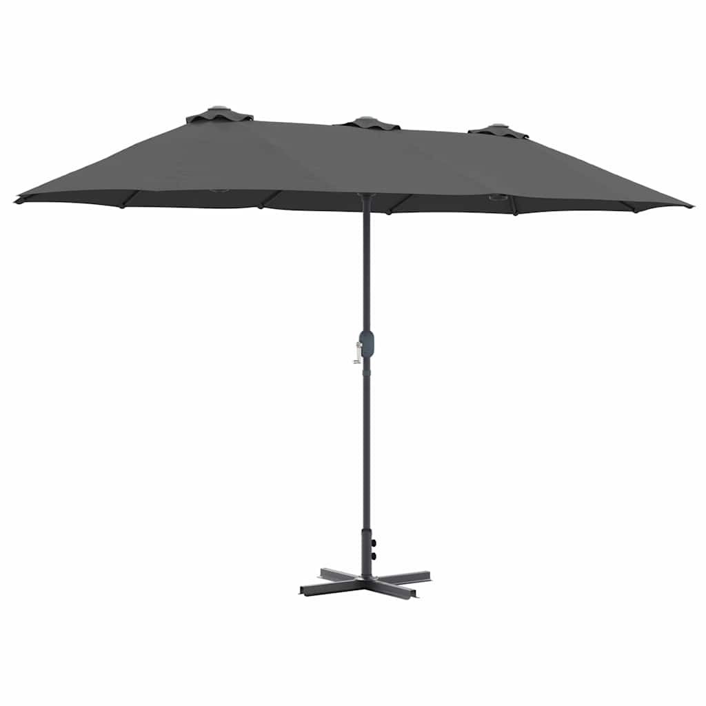 vidaXL Sombrilla de jardín Antracita 370 x 197 x 239 cm