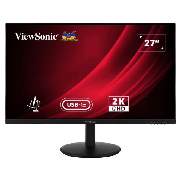 Viewsonic vg2709-2k-mhdu-2 monitor led 27” ips qhd 2k hdr - respuesta 4ms - altavoces 5w - 16:9 - ajustable en altura, giratorio e inclinable - hdmi, audio, usb-c - angulo de vision 178º - vesa 100x100mm