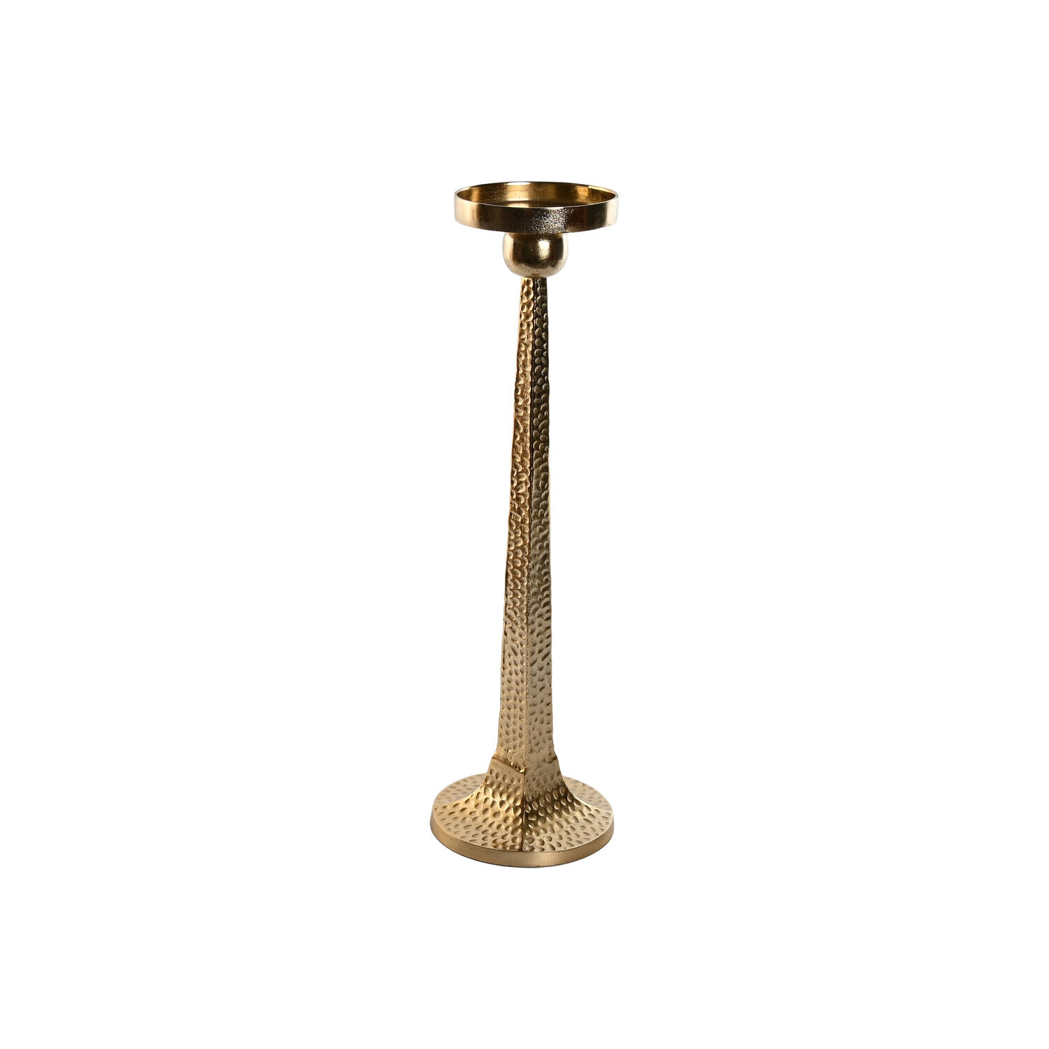 Portavela aluminio 18,5x18,5x64,5 dorado , La mejor decoración para tu hogar.