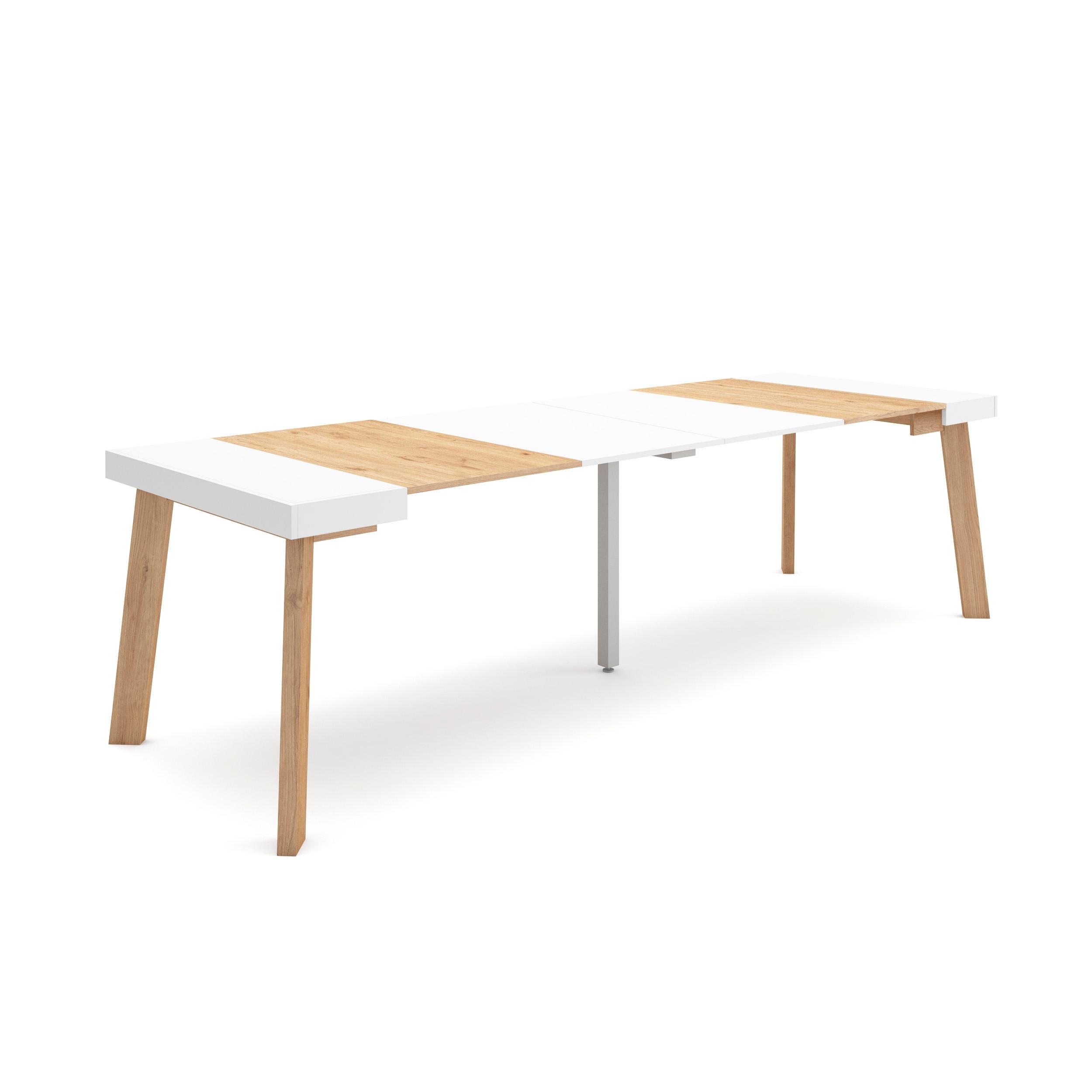 Skraut Home, Mesa Consola Extensible, Mesa Auxiliar, Tapa, 58/302x90x73cm, Práctica y Versátil, Estilo Moderno, Fácil Montaje