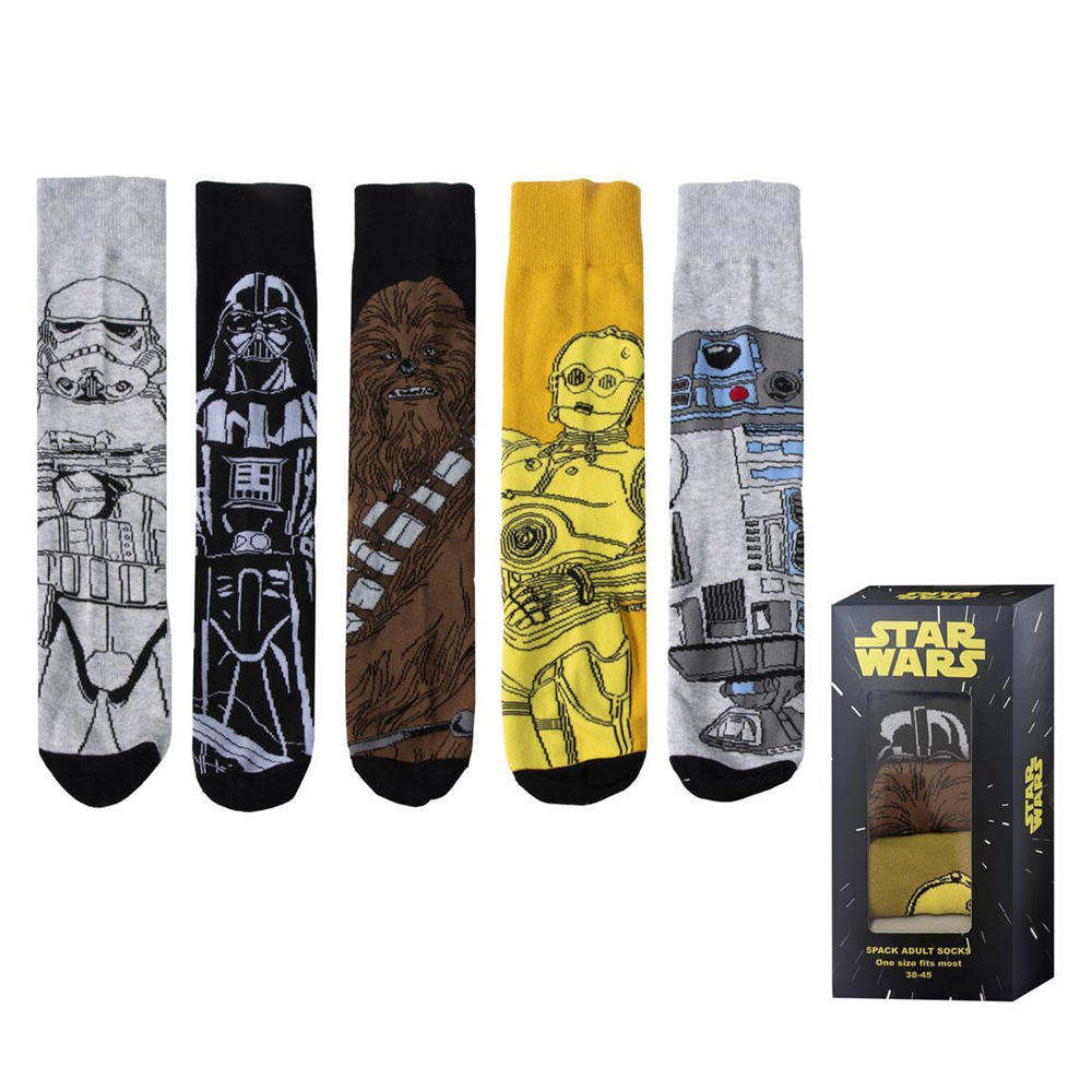 Pack Calcetines 5 Piezas Star Wars Talla 38/45 (Cerdá 2900003403)