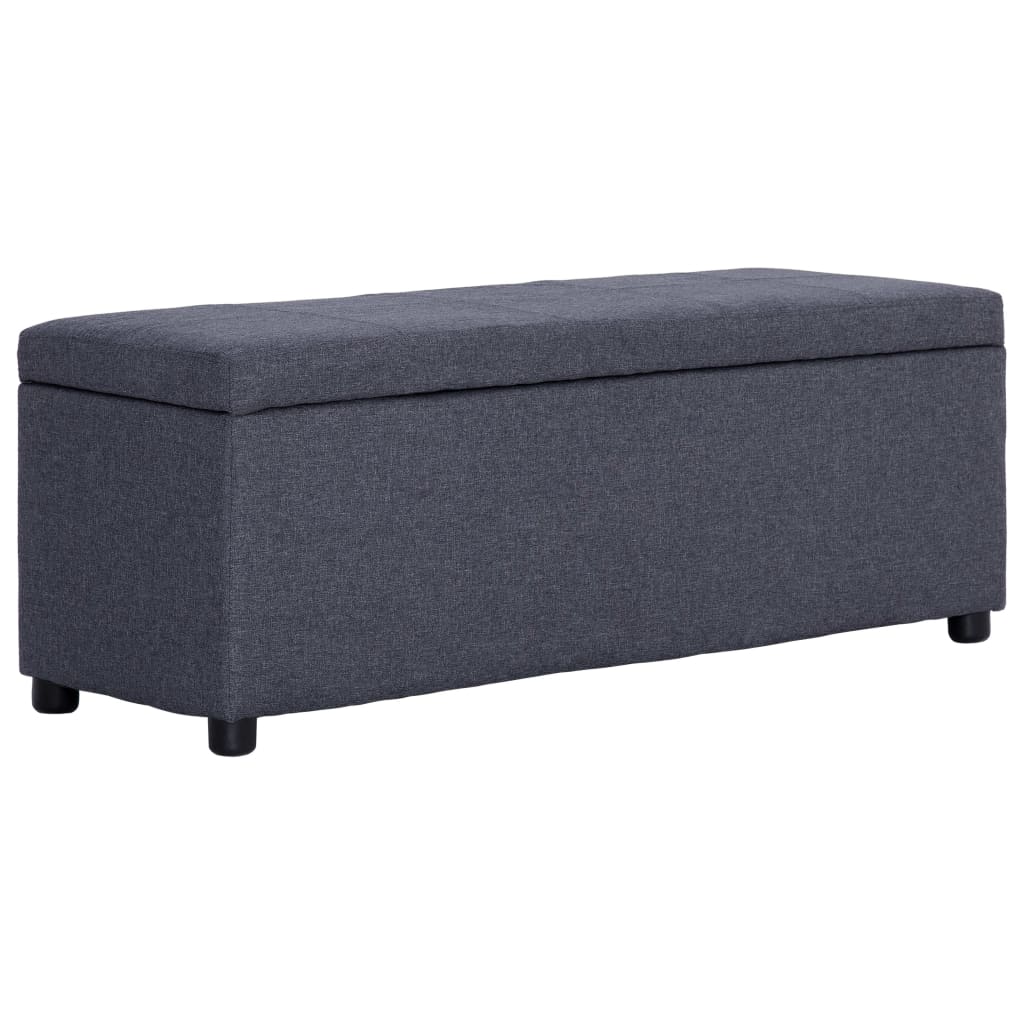 vidaXL Banco con espacio de almacenaje 116 cm poliéster en color Gris claro/Taupé/Gris oscuro