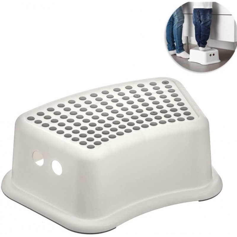 TIENDA EURASIA - Escalon Infantil de Plastico Resistente con Base Antideslizante, Ideal para los mas Peques 36x24x12,8cm
