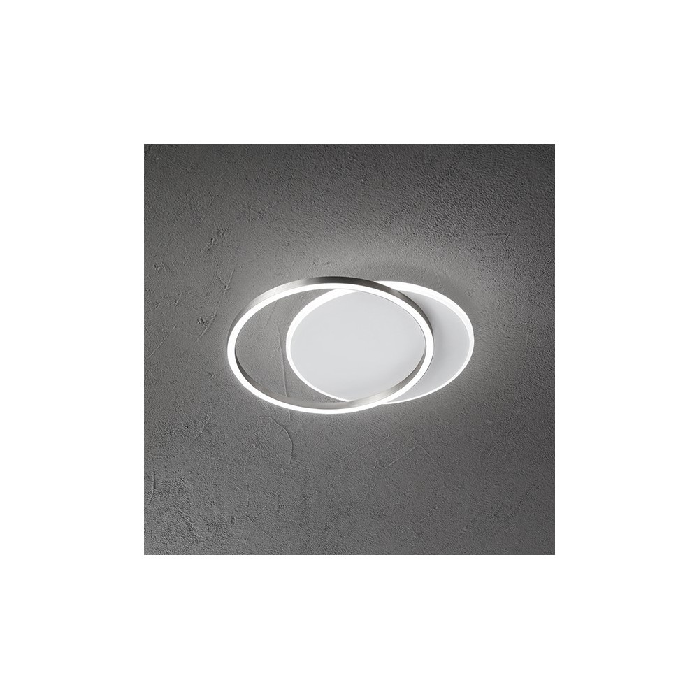Lámpara de techo LED ORBIT Blanco y Gris 43W Perenz en aluminio