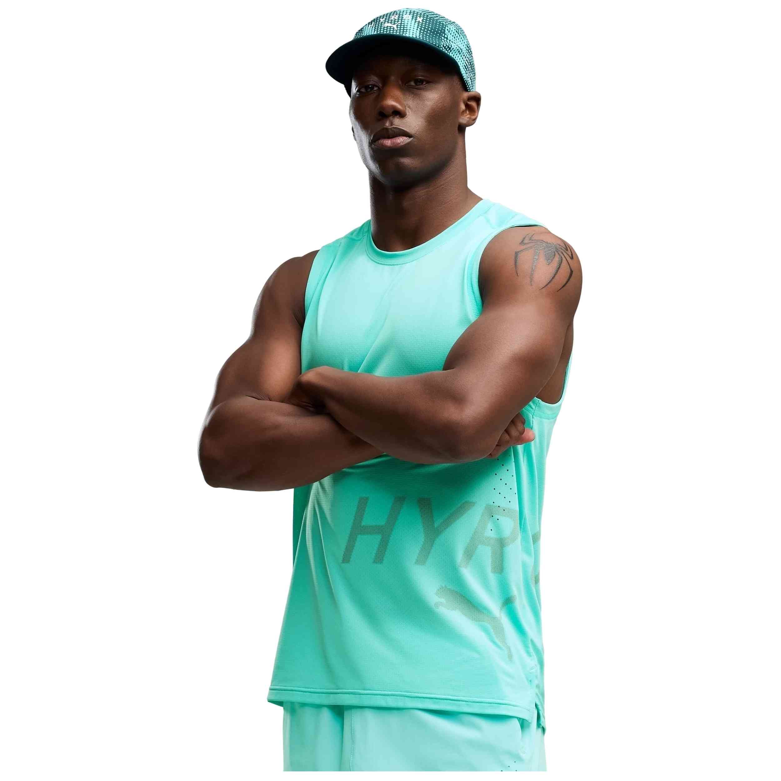 Camiseta Puma modelo M Puma X Hyrox Pwrmo en color Turquesa