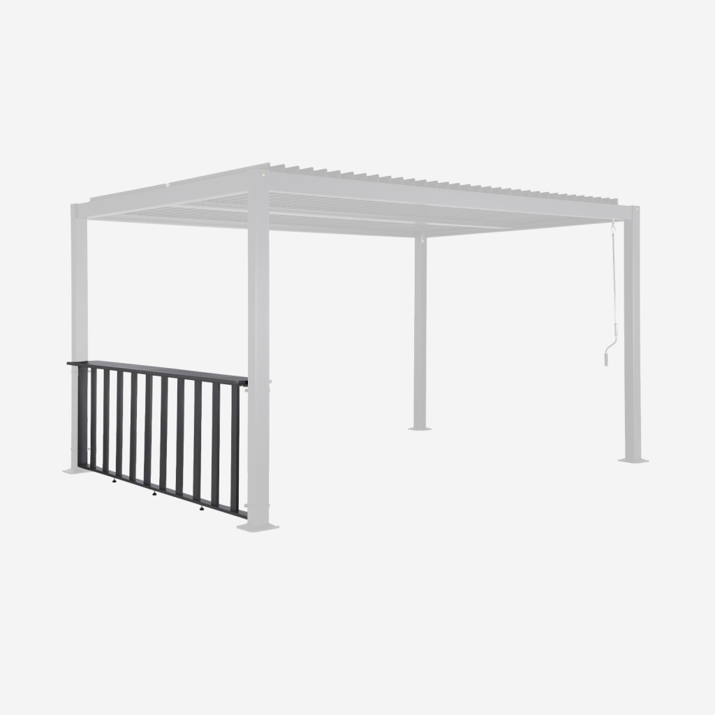 sweeek - Barra de para pérgola bioclimática de aluminio, 3m   , Palace barra 3m  , 272x26x92