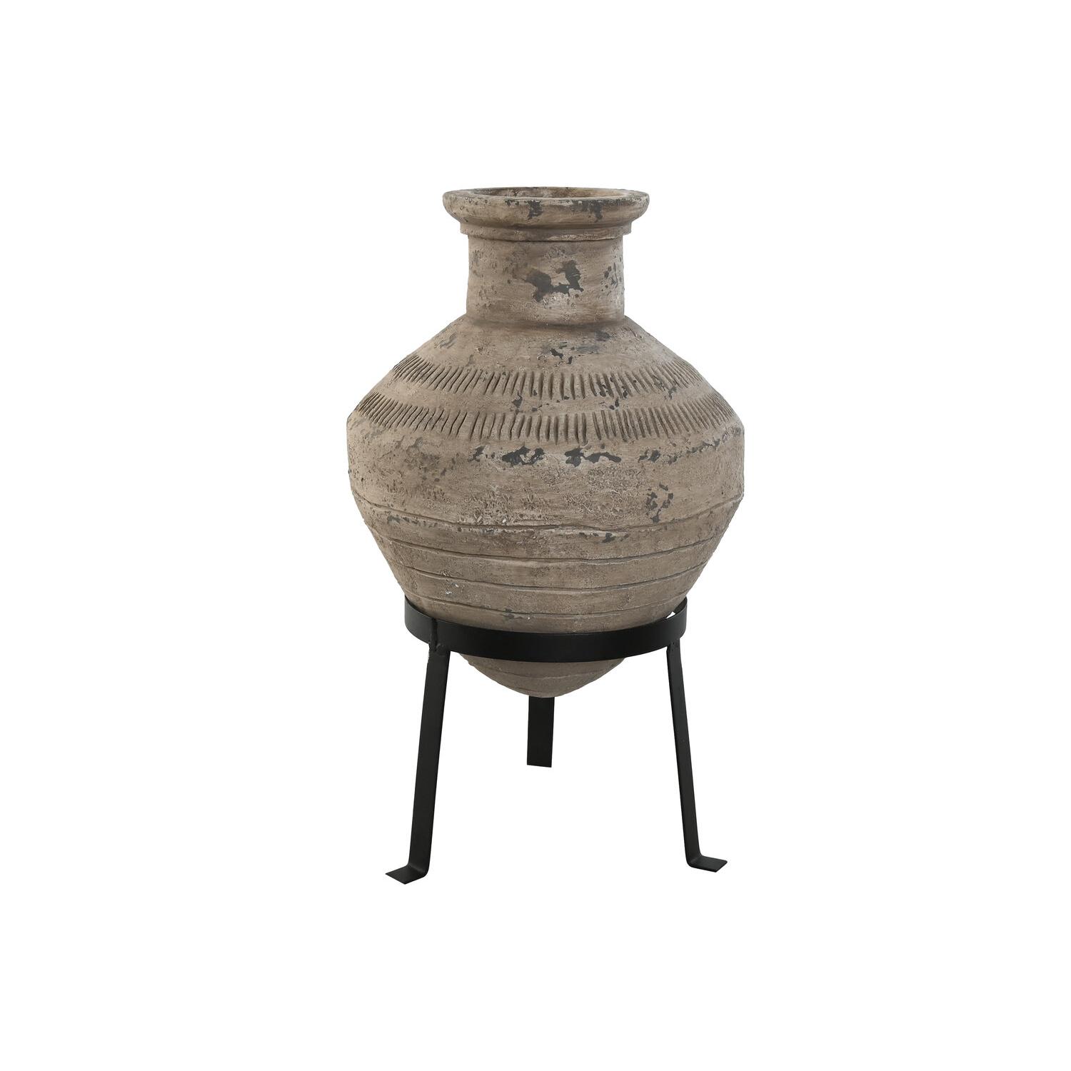 JARRON MAGNESIA METAL 28X28X47 BEIGE JR211843 - EL MEJOR COMPLEMENTO PARA TU HOGAR FIJALO