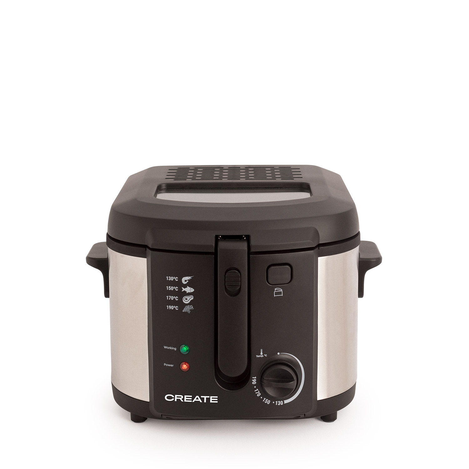 CREATE - Freidora eléctrica de 3L - 4 funciones - Hasta 190º - AIR FRYER OIL PRO