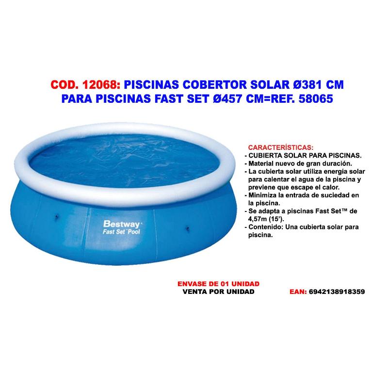 Piscinas cubierta solar 460 cm piscinas steel pro 58253