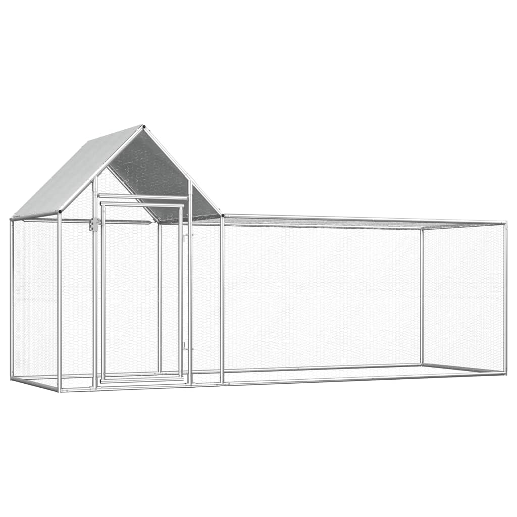 vidaXL Gallinero Metálico Acero Galvanizado Jaula Gallinas Conejos Dimensiones 2 x 1 x 1.5 m,  3 x 1 x 1.5 m,  5 x 1 x 1.5 m y mas