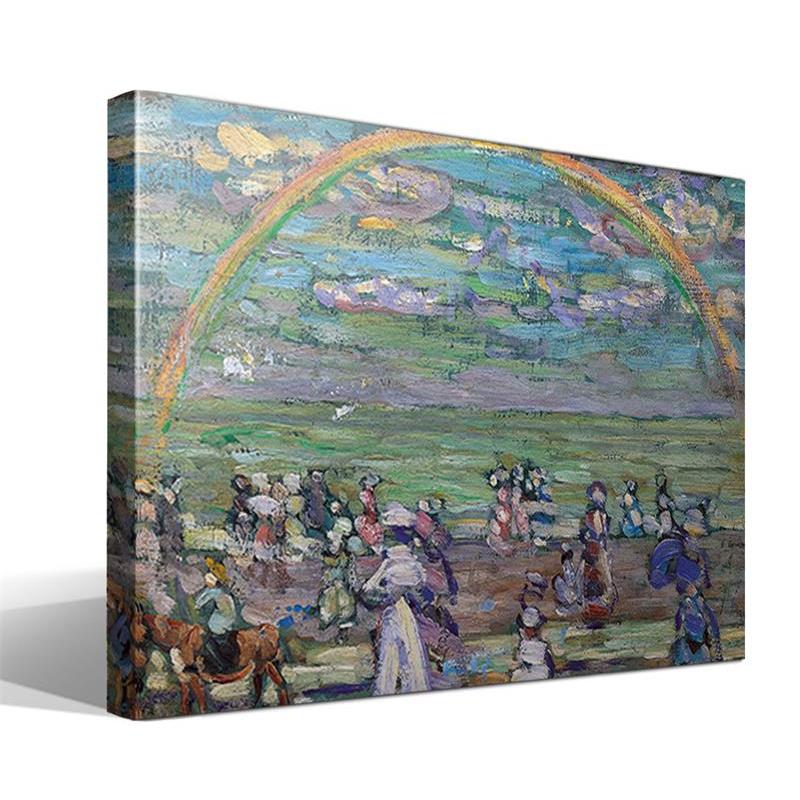 Cuadro Canvas Arco Iris de Maurice Brazil Prendergast - Alta Resolución - Lienzo 100% Algodón - Bastidor de Madera - Fabricado en España