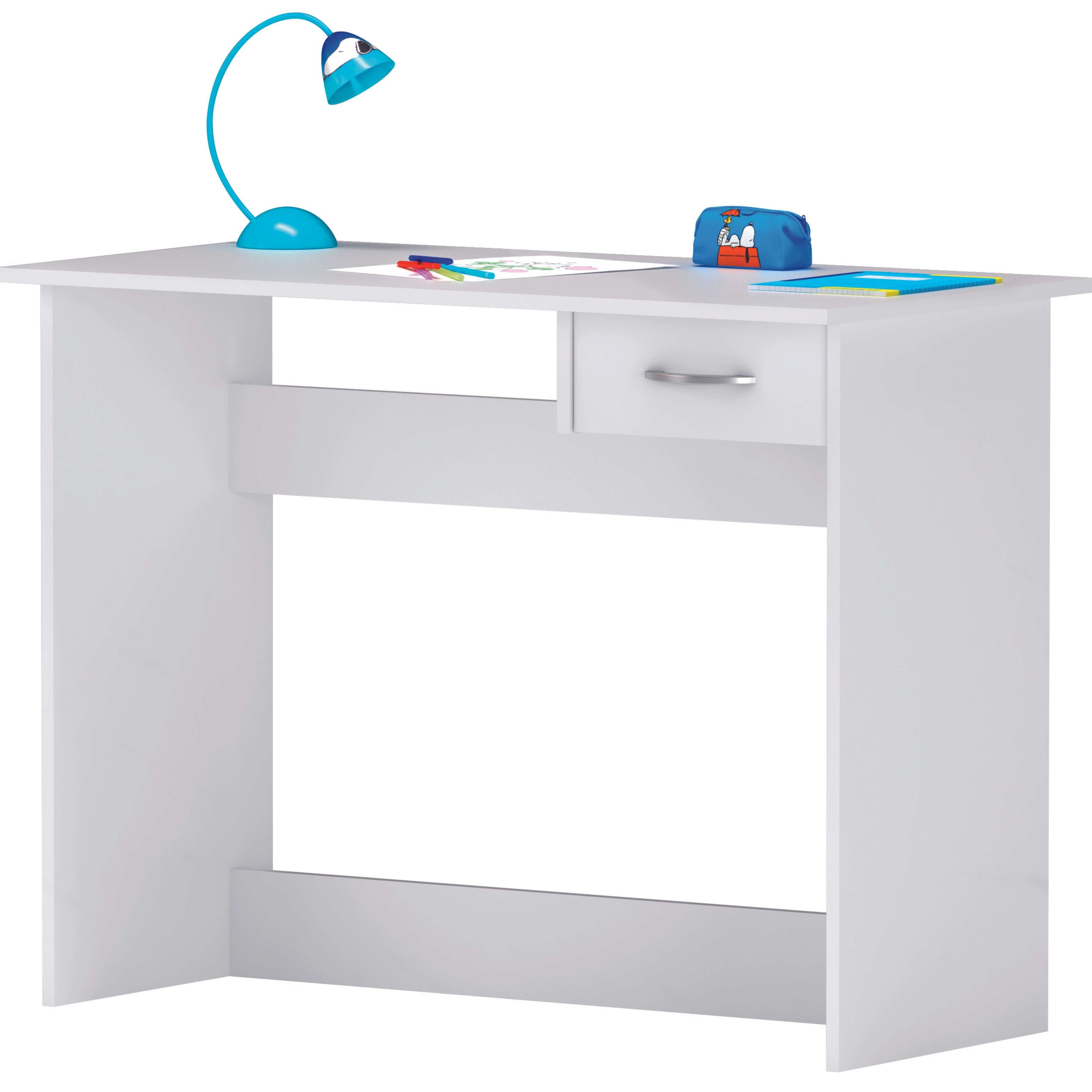 Miroytengo Escritorio Juvenil Dormitorio Estudio Color Blanco 101x77x50 cm
