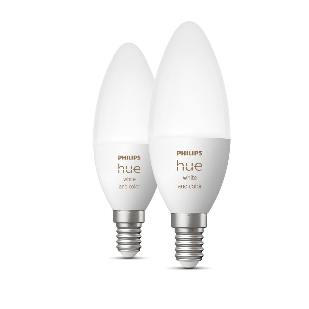 Philips Hue White & Color Ambiance - Bombilla de Llama Led Inteligente E14 - 5.5w - Pack de 2 - Compatible Con Bluetooth