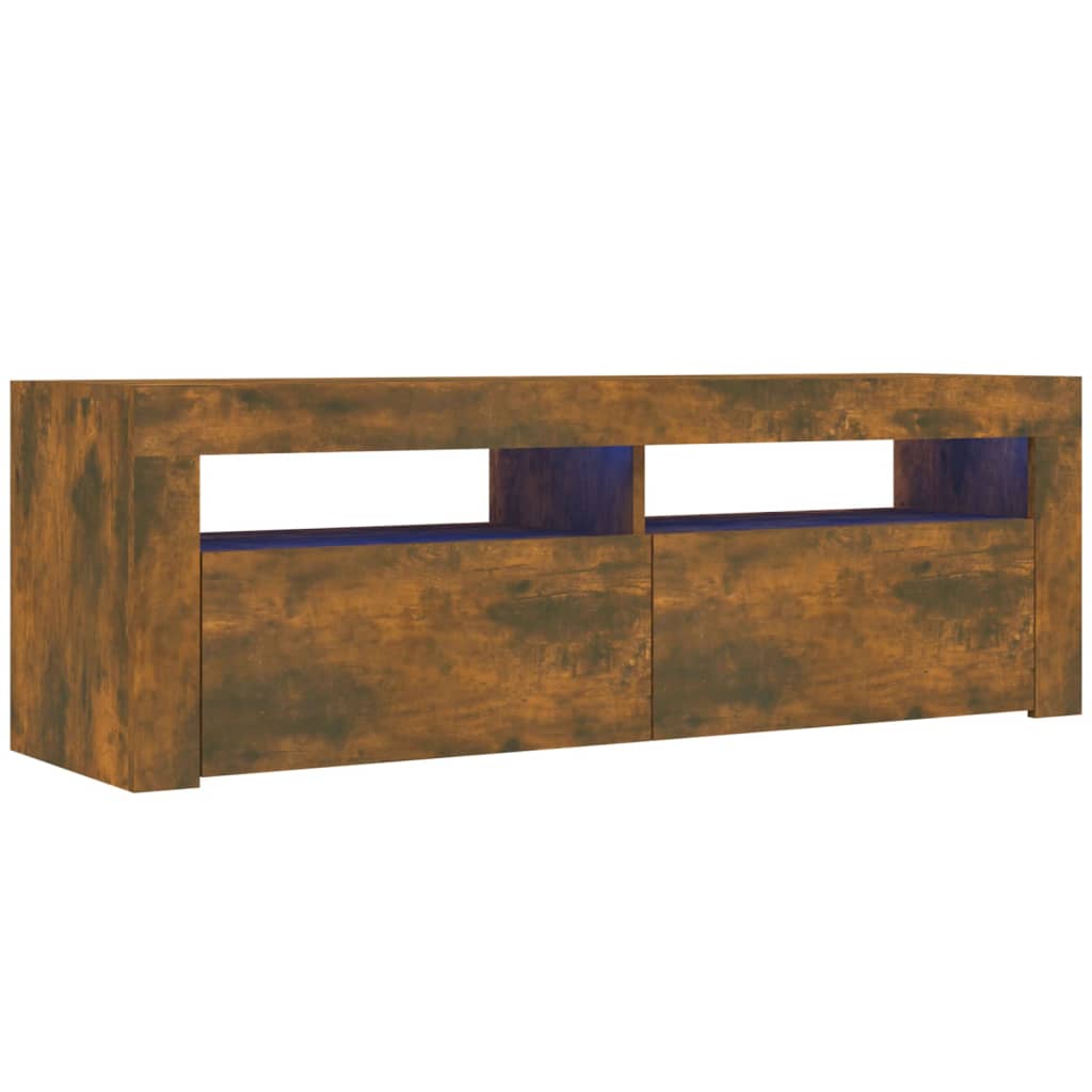 vidaXL Mueble de TV con luces LED 120x35x40 cm, Mueble de Salon, Mueble TV, Mueble TV salon, Mesa de TV, Mueble tele