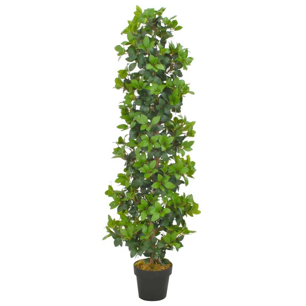 vidaXL Planta Artificial Árbol Laurel Decorativa Plástico Verde Maceta Dimensiones 40 cm (315 hojas),  120 cm (1350 hojas),  90 cm (885 hojas) y mas