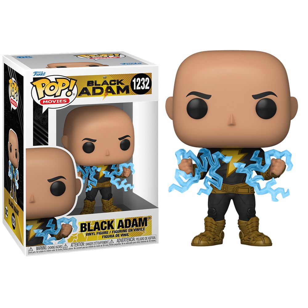 FUNKO POP! BLACK ADAM - BLACK ADAM CON RELÁMPAGOS, 64188, Nº 1232, TIENDA CON LICENCIA OFICIAL