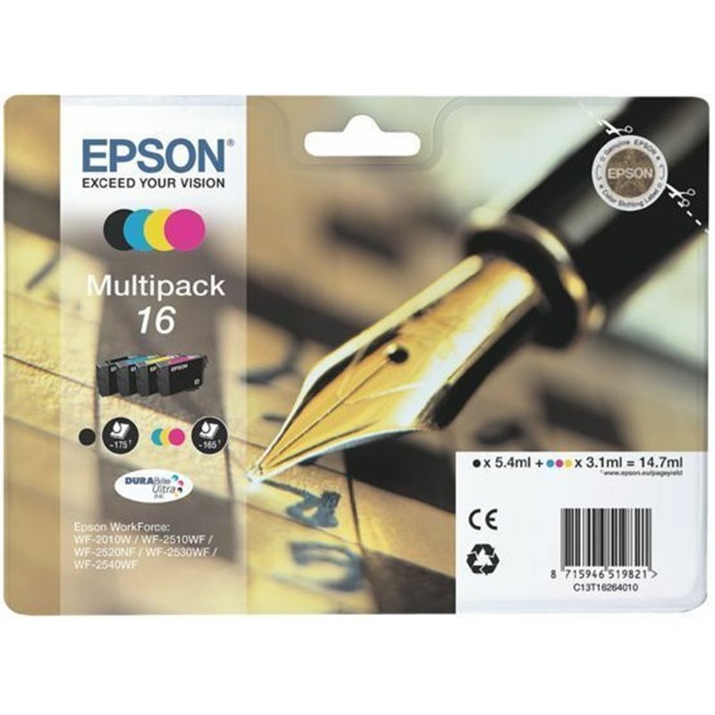 Cartucho Epson 16 MULTIPACK WF-2010 WF-2520 WF-2530 WF-2054