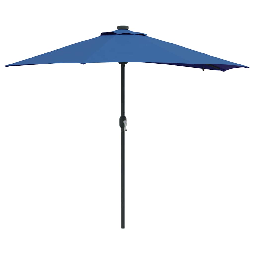 vidaXL Sombrilla de jardín Azul azur 294 x 150 x 223 cm