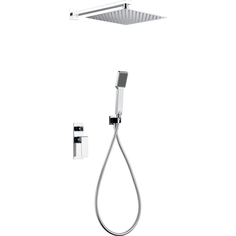 Imex Fiyi GPF016 conjunto de ducha monomando empotrado con mango y rociador acabado cromado