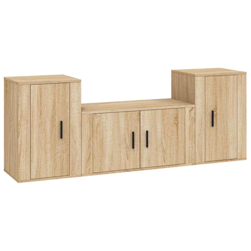Vidaxl Set de Muebles de TV 3 Piezas de Madera Contrachapada