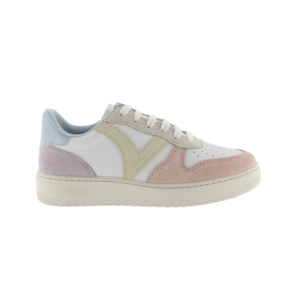 Victoria Madrid Zapatillas de efecto piel con piezas multicolor de serraje y puntera perforada 1258278