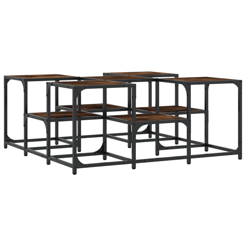 Vidaxl Mesa de Centro Madera de Ingeniería 91x91x40 Cm Negro