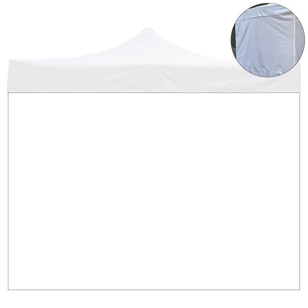 Cubierta lateral impermeable blanca de 6x2mt para cenador plegable de 3x6mt