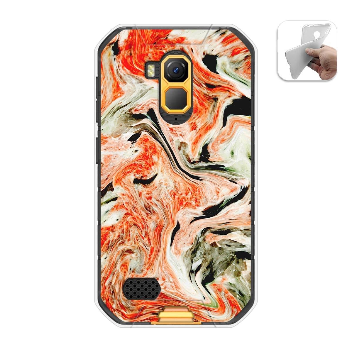 Tumundosmartphone Funda Gel Tpu para Ulefone Armor X7 / X7 Pro diseño Mármol 12 Dibujos