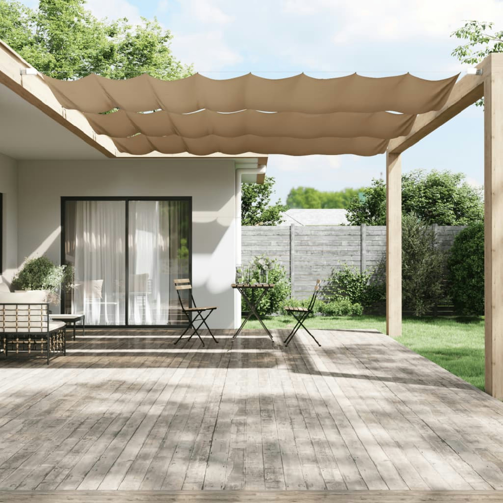 vidaXL TOLDO VERTICAL TELA OXFORD GRIS TAUPE 100X800 CM