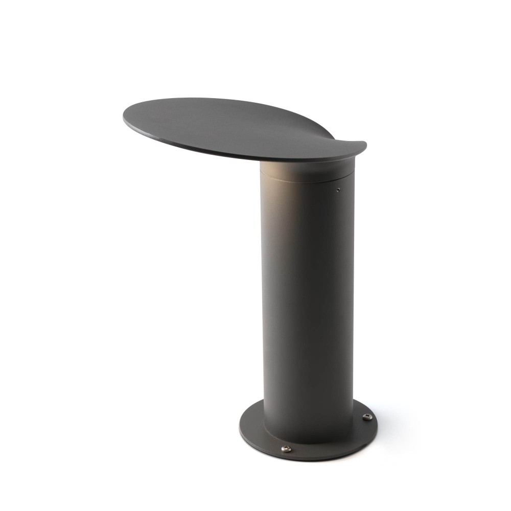 Faro Barcelona - Baliza de jardín LED Lotus 650 de 18 W y 3000 K para exteriores - IP65, 1120 lm, gris - 35 cm