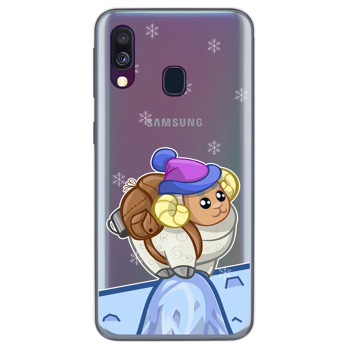 Tumundosmartphone Funda Gel Transparente para Samsung Galaxy A40 diseño Cabra Dibujos