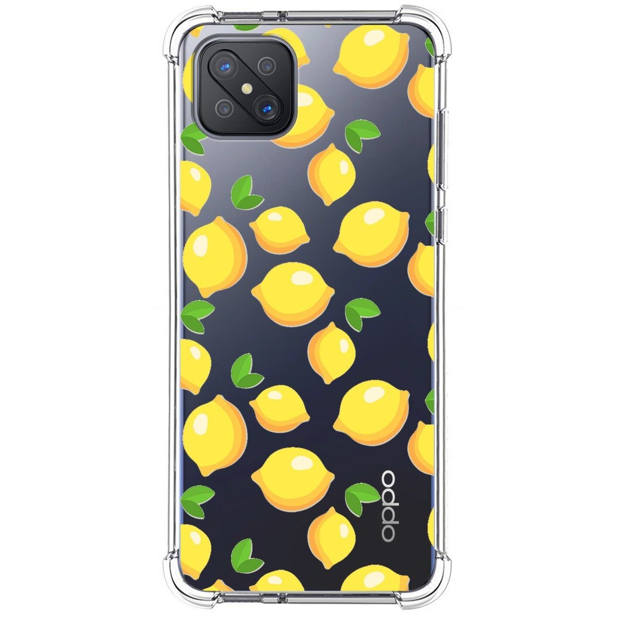Tumundosmartphone Funda Silicona Antigolpes para Oppo Reno 4Z 5G diseño Limones Dibujos