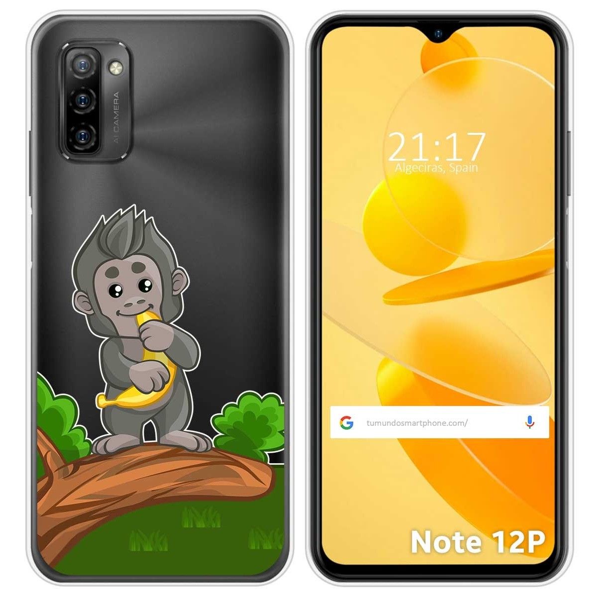 Funda Silicona Transparente para Ulefone Note 12P diseño Mono Dibujos