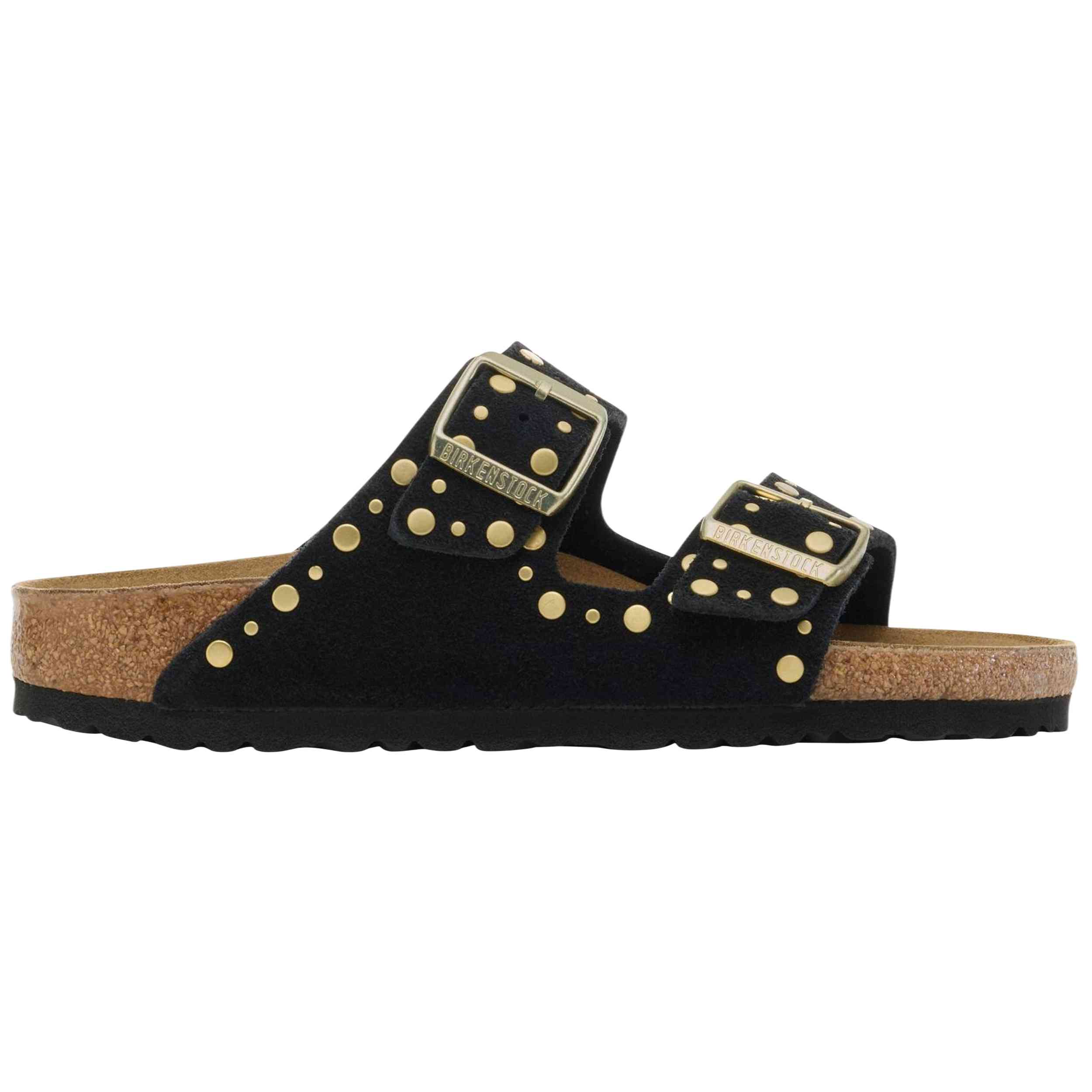 Sandalias Birkenstock modelo Sandalias Birkenstock Arizona Rivet Estrecho negro puro mujer para hombre y mujer en color Negro