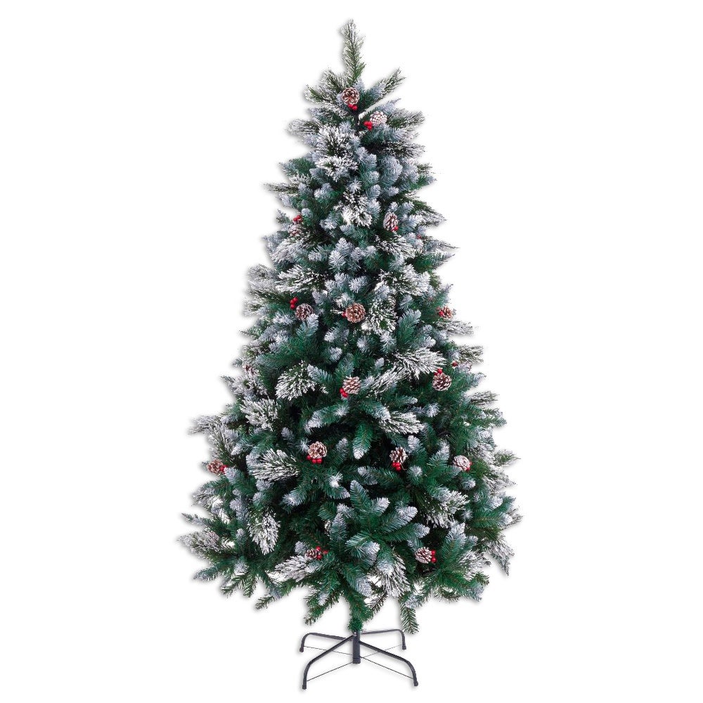 Lola Home Árbol de Navidad Artificial con 1372 Ramas Verde de plástico PVC y PE de 240 cm - LOLAhome