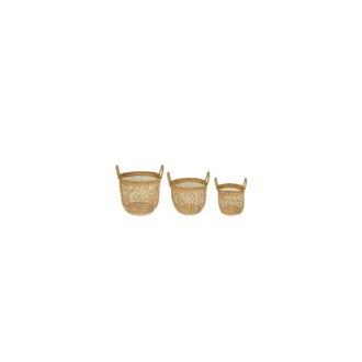 Set 3 Cestas Alga Marina Ø35X37, El mejor complemento para tu hogar, Fijalo