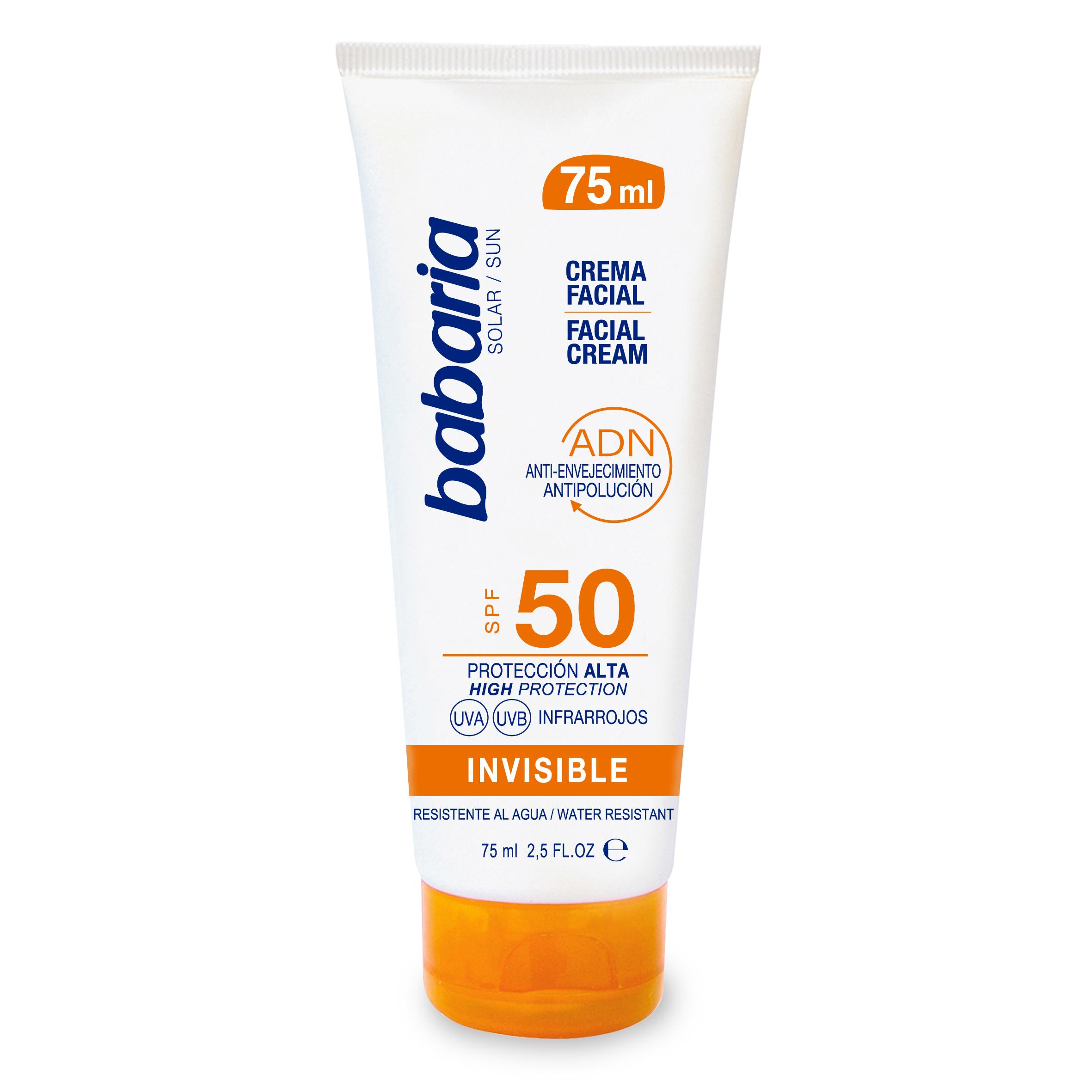 Crema facial invisible SPF50 75 ml de crema Babaria