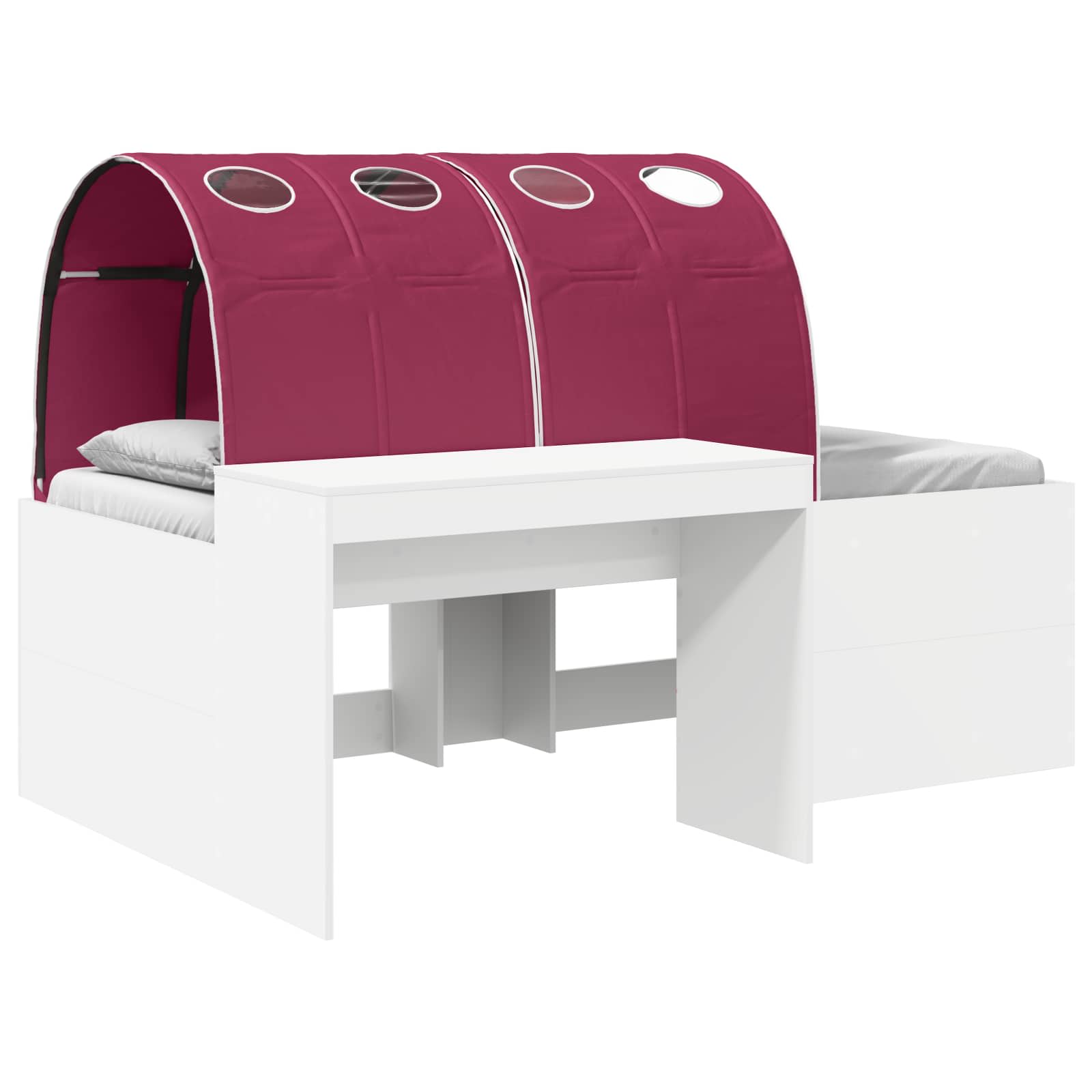 vidaXL Cama alta para niños con escritorio 3 uds. 90 x 190 cm Multicolor