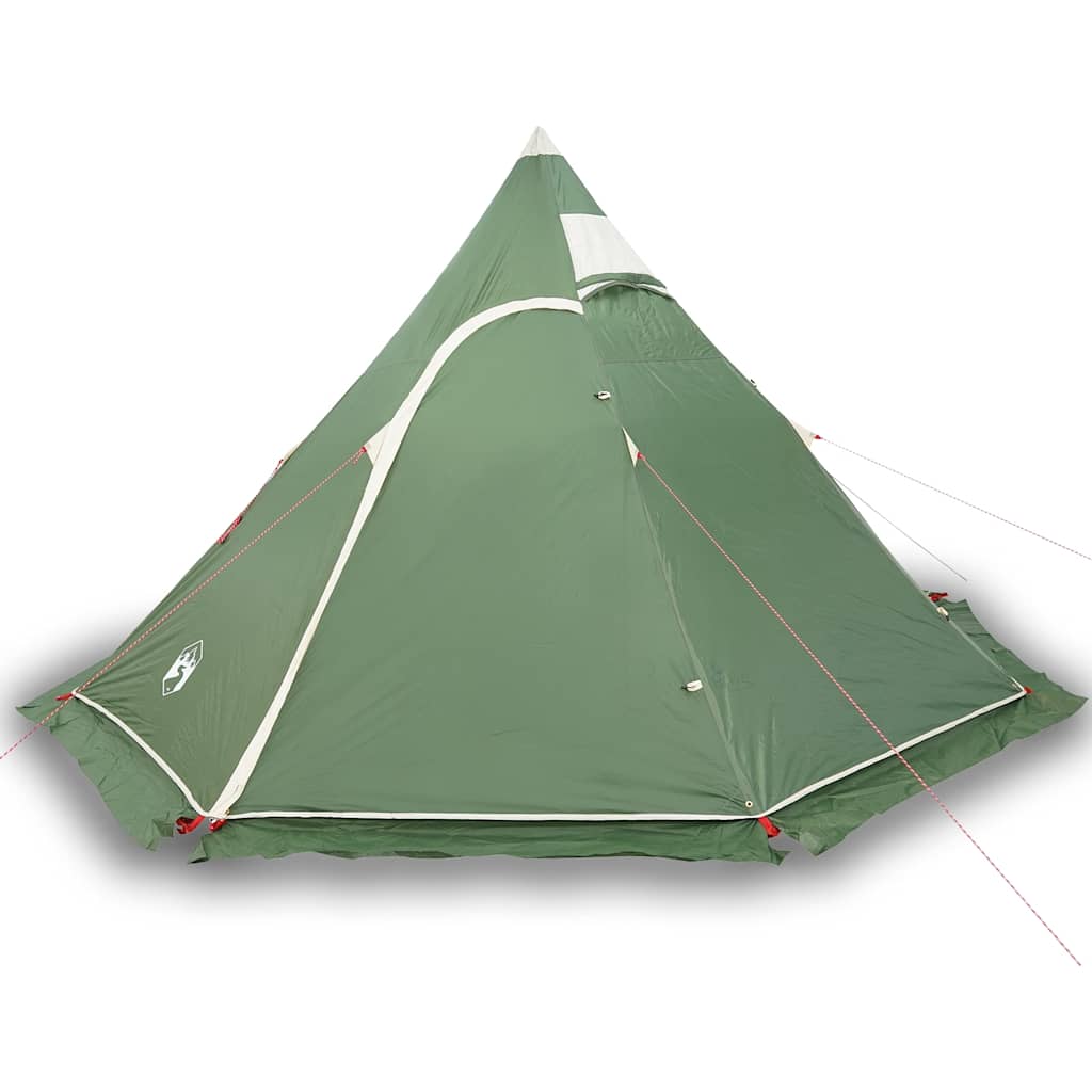 vidaXL Tienda de campaña tipi para 5 personas impermeable verde