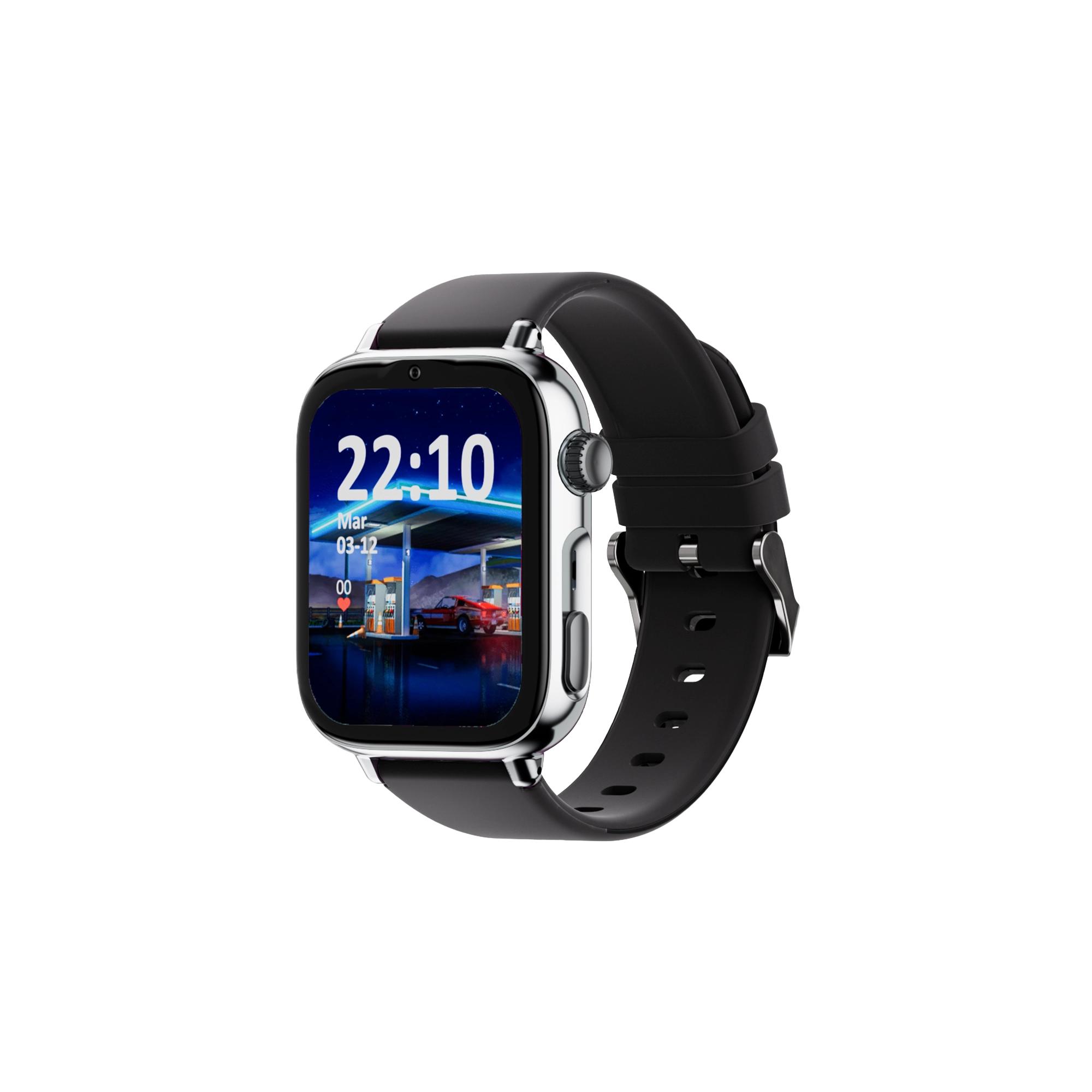 SaveFamily SaveWatch Plus 2 Reloj Inteligente Niño con Localizador GPS, Inteligencia Artificial, IA, Llamada, Vídeo, Whatsapp, Spotify, App Store Carcasa Plata y Correa Silicona Color Black is Black SmartWatch Save Watch NO INCLUYE SIM