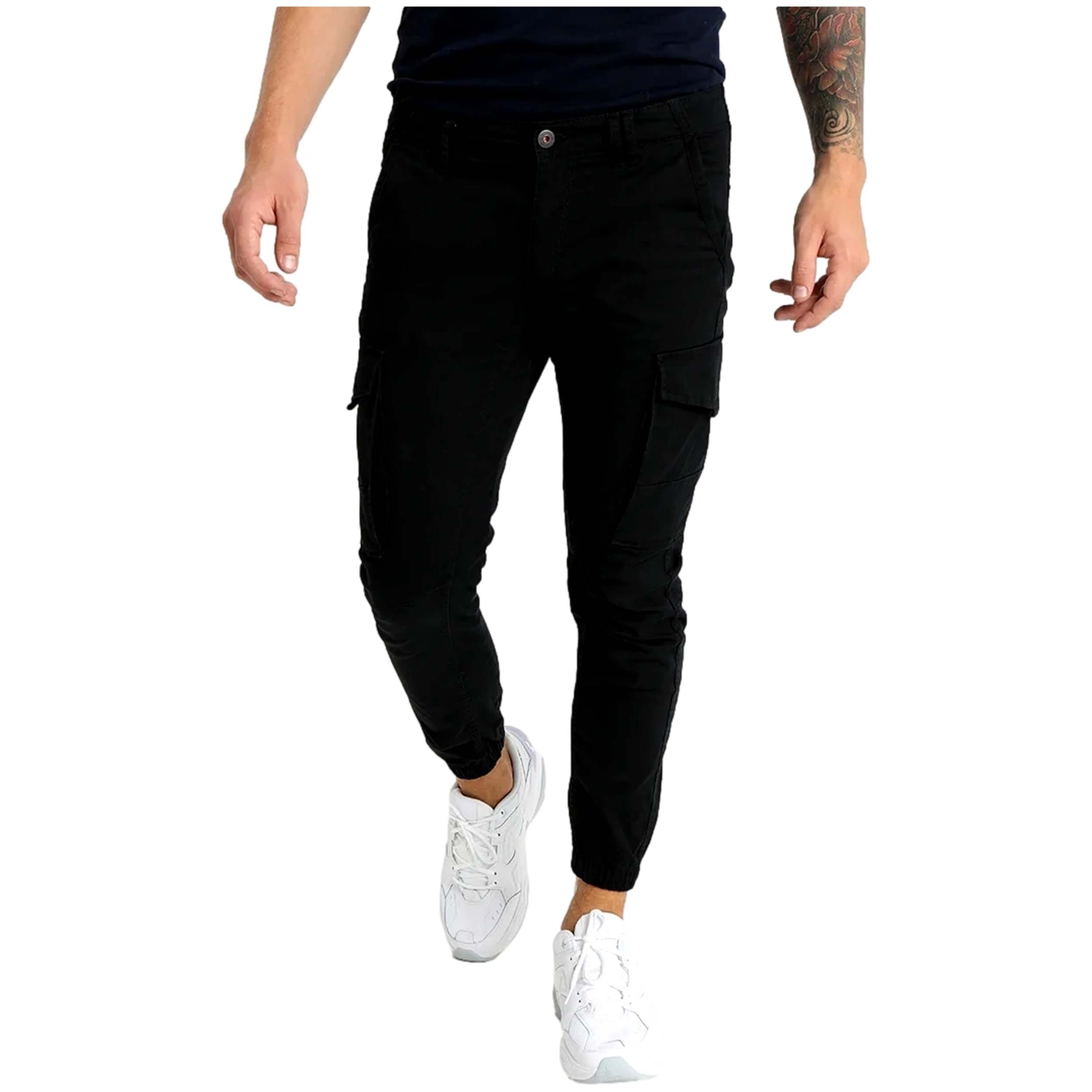 Pantalon Largo Jack & Jones Paul Flake Cargo Noos-Black