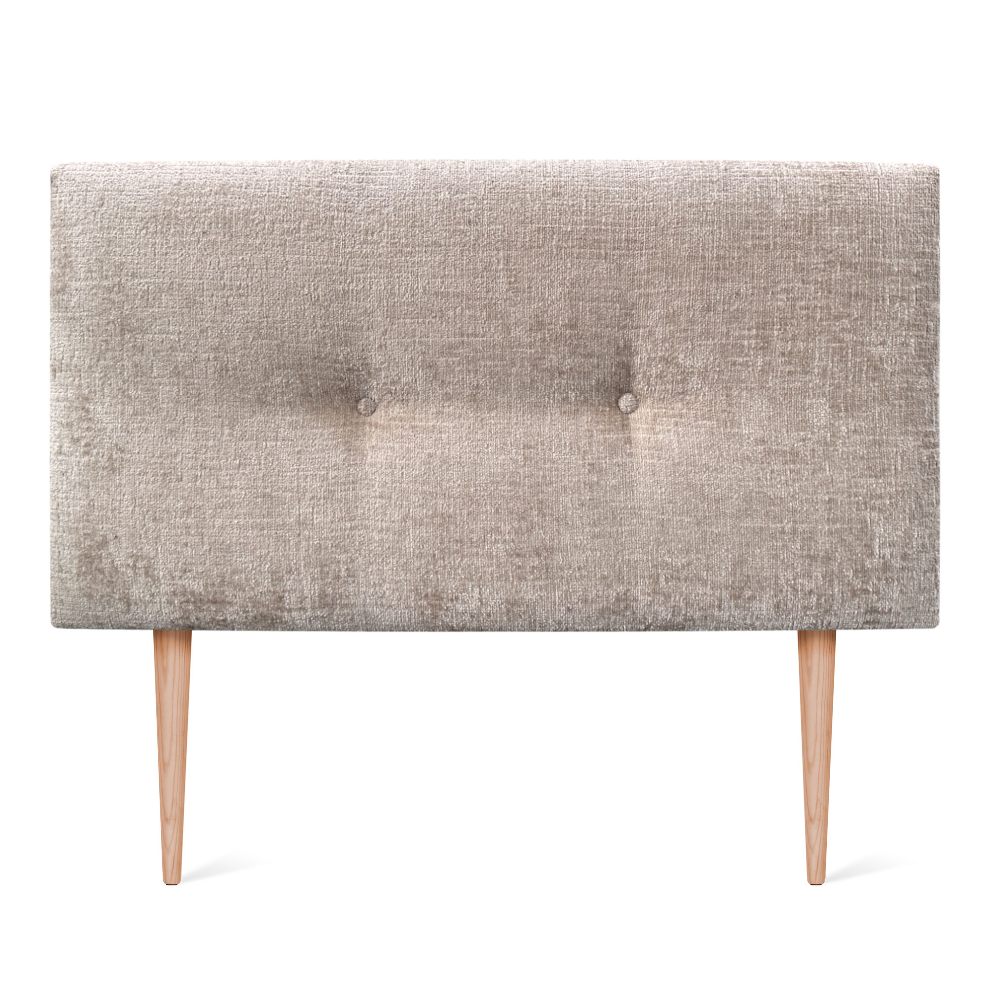 DHOME Cabecero Acabado Lana Natural con Botones y Patas Cabezal Tapizado Cama Dormitorio Alcolchado WINTER LUXURY