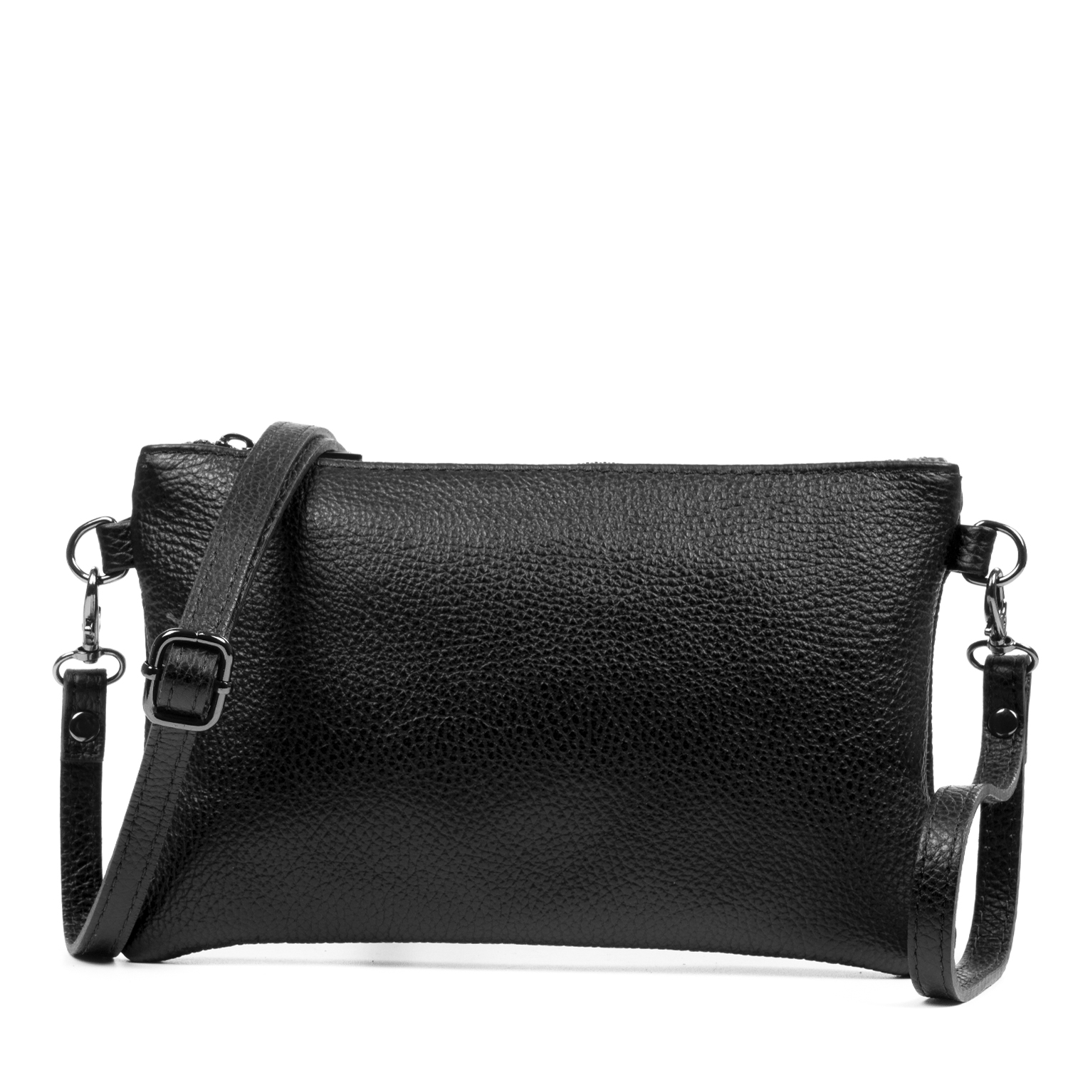 Firenze Artegiani. Albenga Bolso bandolera de mujer de piel auténtica acabado dollaro. Made in Italy. Vera Pelle Italiana.