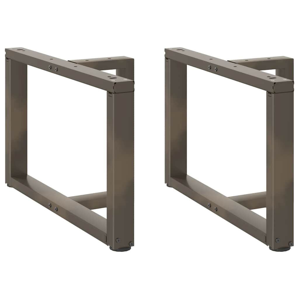 vidaXL Patas para mesa de centro en forma de T (2 unidades) 70 x 25 x (42-43) cm, acero