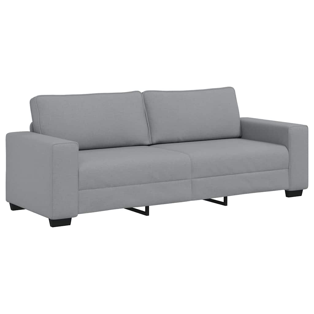 vidaXL Sofá de 3 plazas de tela gris claro 220x77x82 cm