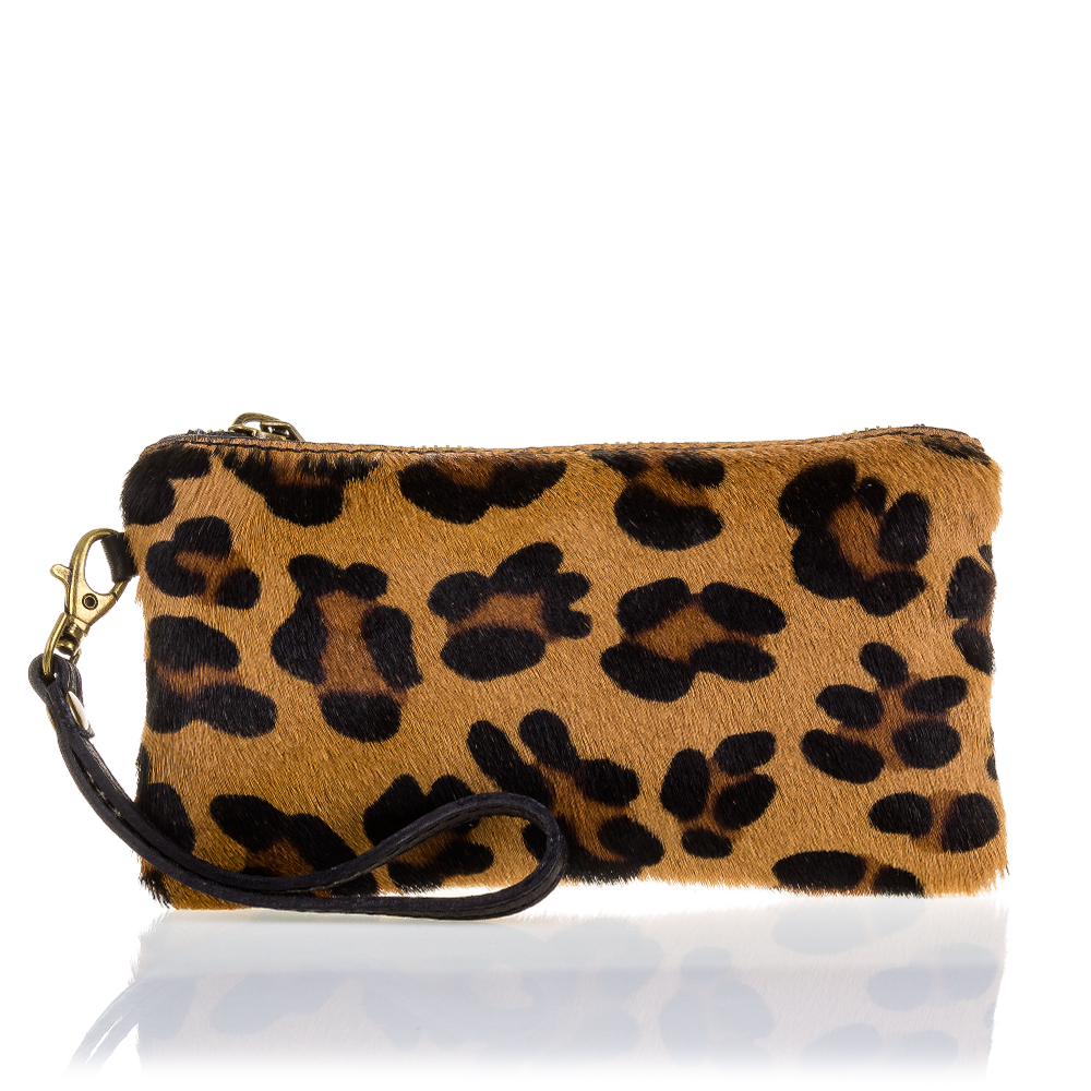Firenze Artegiani. Mattarello Bolso de mano Mujer.Piel auténtica Cavallino Leopardo Grande Dollaro . Made in Italy. Vera Pelle Italiana.