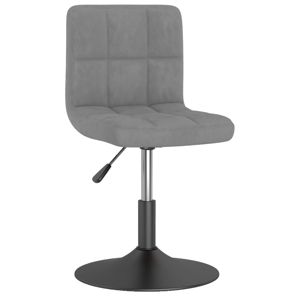 vidaXL Taburete de cocina giratorio de terciopelo gris claro