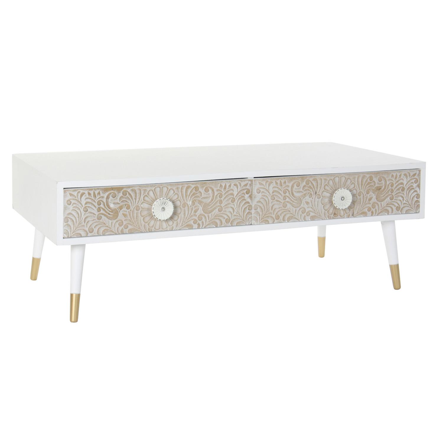 Mesa Centro Abeto 120X65X42 Mandala Marron Claro - Fijalo - El mejor complemento para tu hogar.