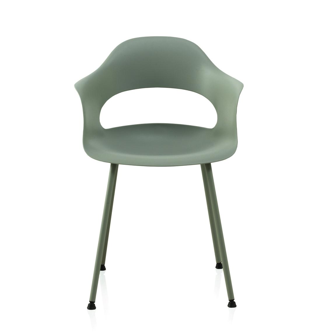 Set De 4 Sillones Pp Color Pistacho Con Patas Metalicas. El mejor complemento para tu hogar. Fijalo