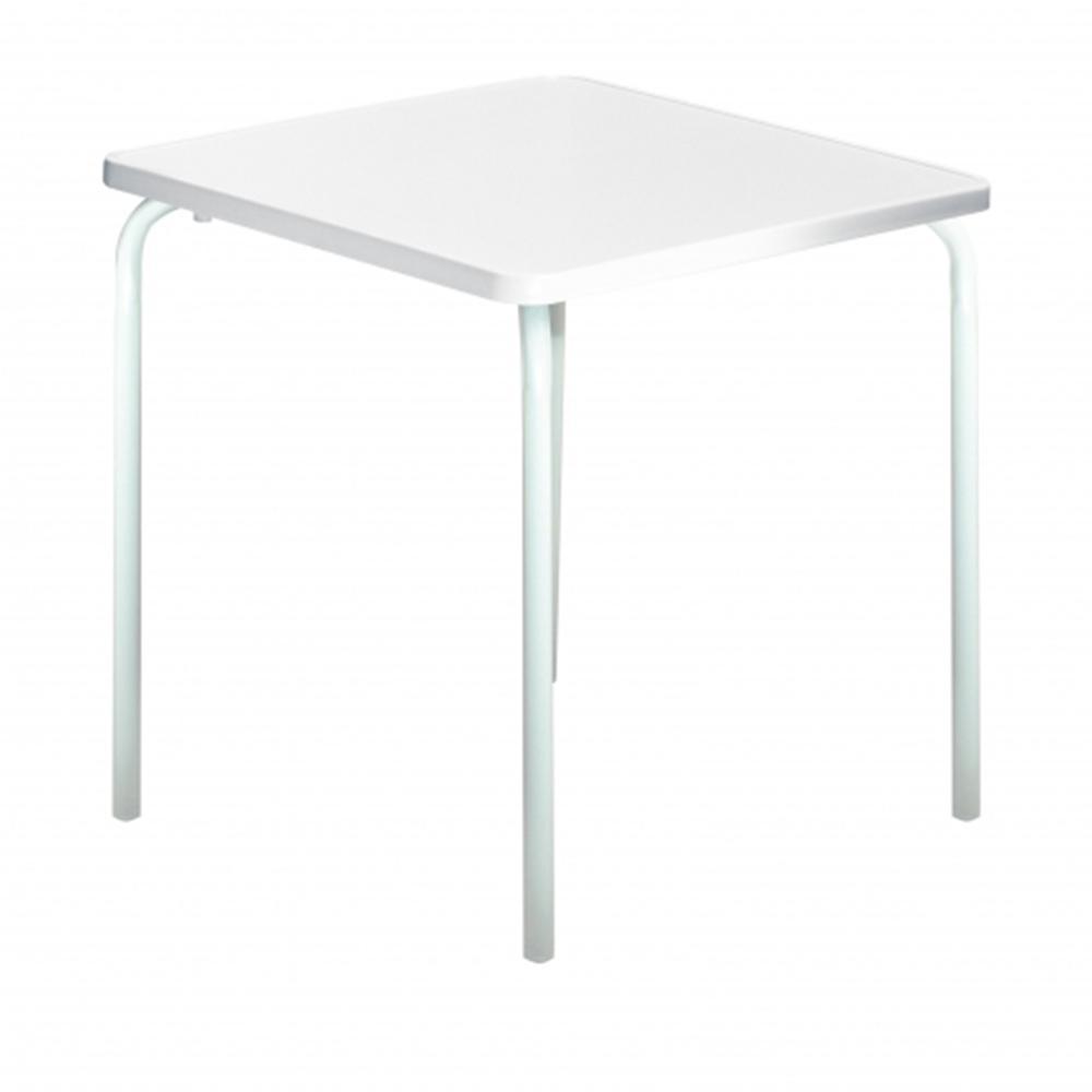 Mesa apilable blanca 68x68 cm r64b